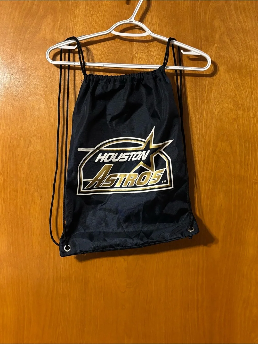 MLB Houston Astros Navy and Gold Drawstring Backpack